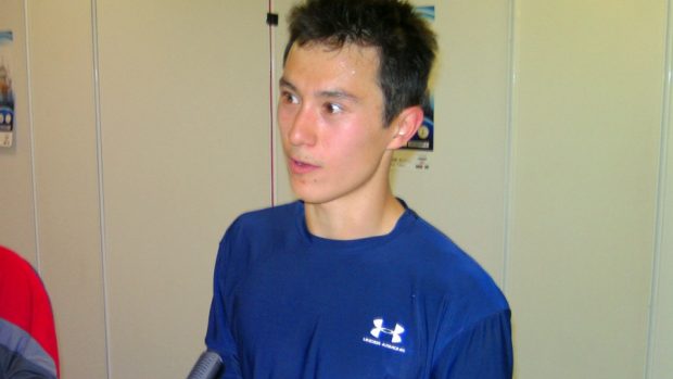 Krasobruslař Patrick Chan na mistrovství světa v Moskvě