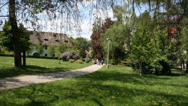 Městský park v Českém Krumlově