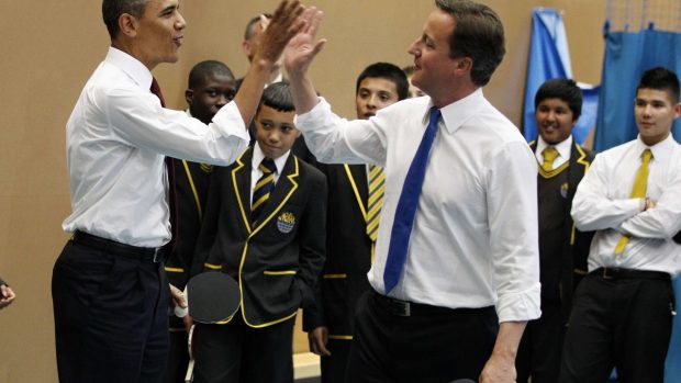 Barack Obama a David Cameron