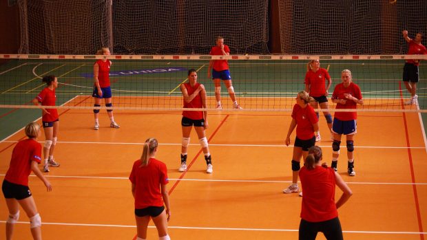 České reprezentační volejbalistky v přípravě na EL