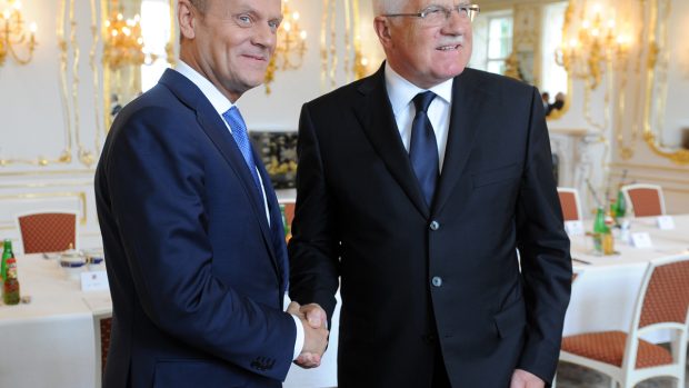 Polský premiér Donald Tusk a Václav Klaus