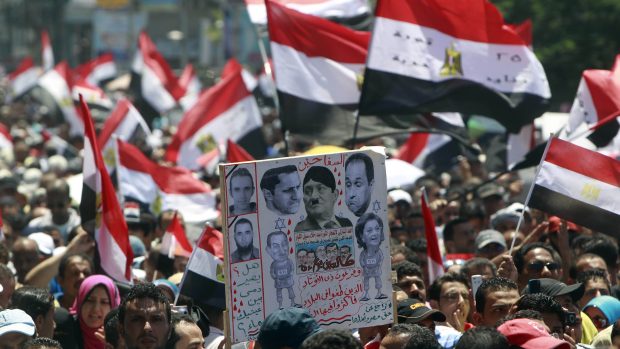 Protesty v Egyptu.