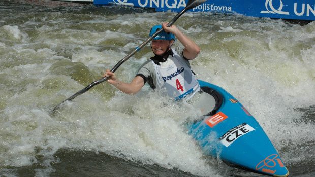 Kajakářka Štěpánka Hilgertová na SP ve vodním slalomu 2010, Troja