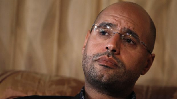 Syn Muammara Kaddáfího Saif al-Islám na archivním fotu z března 2011