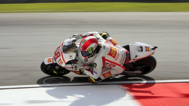 Marco Simoncelli ve včerejší kvalifikaci na Grand Prix Malajsie