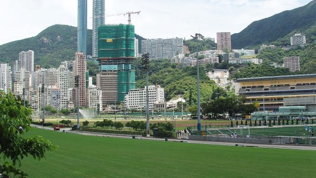 Přestože je Hongkong zeleným ostrovem, pavoučí muži se bojí, že bambus může dojít