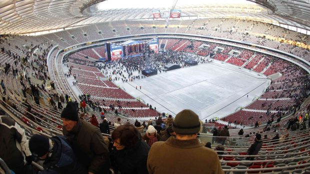 Otevření národního stadionu ve Varšavě