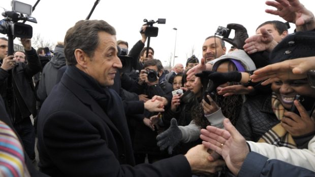 Nicolas Sarkozy na setkání s občany