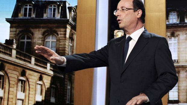 Francois Hollande vystoupil v televizi TF1