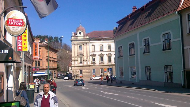Třebíč - křižovatka u hlavní pošty