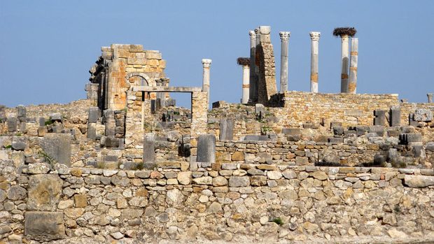 Maroko, archeologické naleziště Volubilis