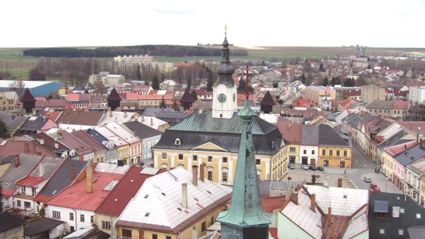 Polička při pohledu z věže kostela