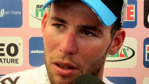 Cyklista Mark Cavendish po dojezdu 5. etapy Giro d&#039;Italia