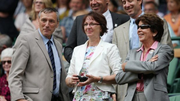 Manželé Kvitovi na Wimbledonu v královské lóži