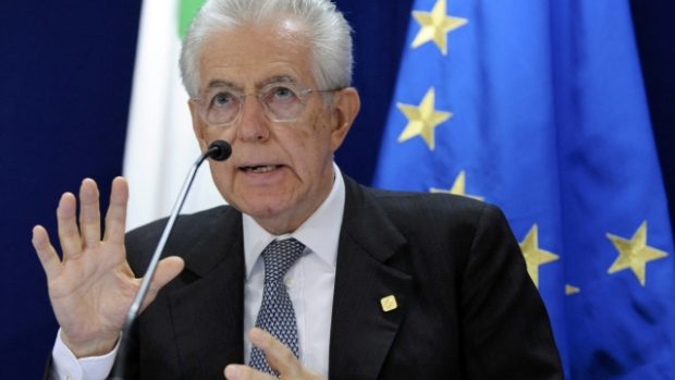 Italský premiér Mario Monti na summitu v Bruselu