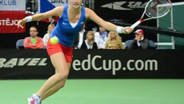 Petra Kvitová bojuje ve finále Fed Cupu proti Srbce Ivanovičové