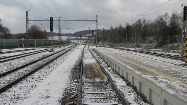 Výjezd z nádraží Olbramovice