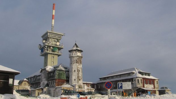 Vrchol Klínovce v zimě (foto uživatele Schlesinger)