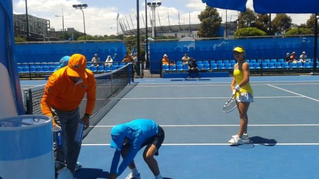 Natália Vajdová během své premiéry v grandslamové juniorce na Australian Open