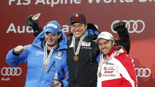 Trio nejlepších sjezdařů z MS v rakouském Schladmingu