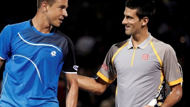 Tenista Lukáš Rosol po prohraném utkání s Novakem Djokovičem v Miami