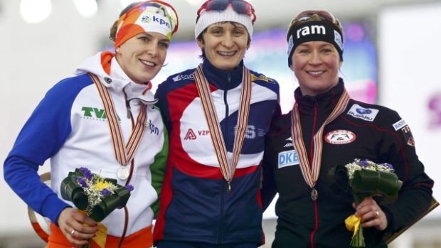 Martina Sáblíková na stupních vítězů