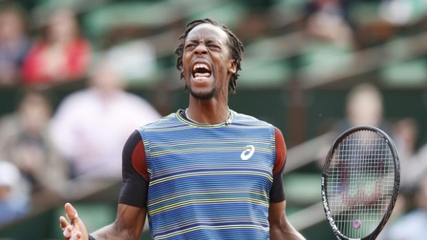 Gaël Monfils se raduje z vítězství nad Tomášem Berdychem