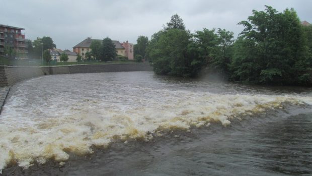 Rozvodněná Ohře v Chebu