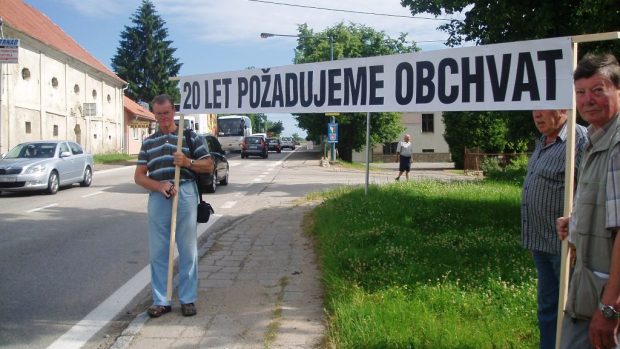 Protest v Olbramovicích na Benešovsku