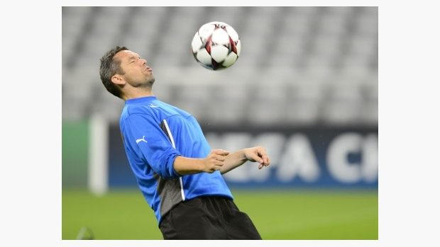 Pavel Horváth na tréninku před zápasem s Bayernem