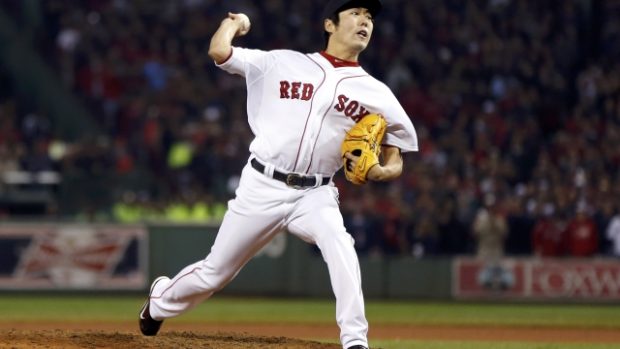 Nadhazovač Red Sox během šestého finále Světové série