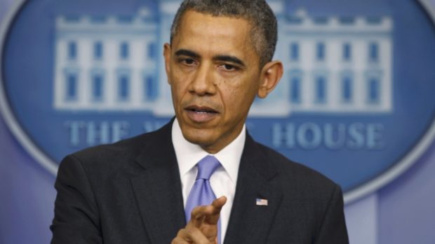 Barack Obama na tiskové konferenci na závěr roku 2013