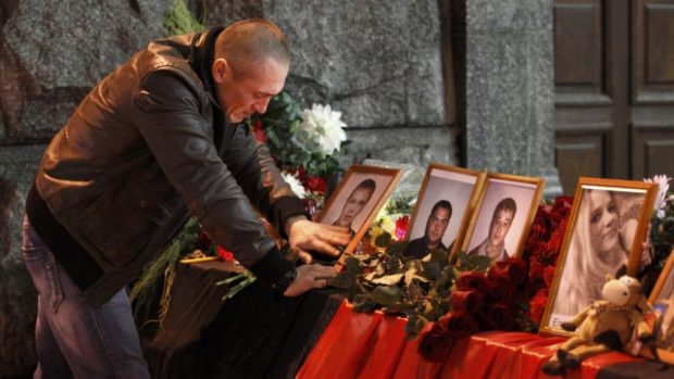 Rusko, Volgograd. Pieta za oběti prosincových atentátů