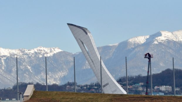 Pylon pro olympijskou pochodeň v Soči
