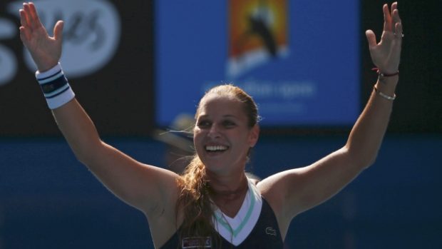 Dominika Cibulková se raduje z postupu do finále Australian Open.JPG