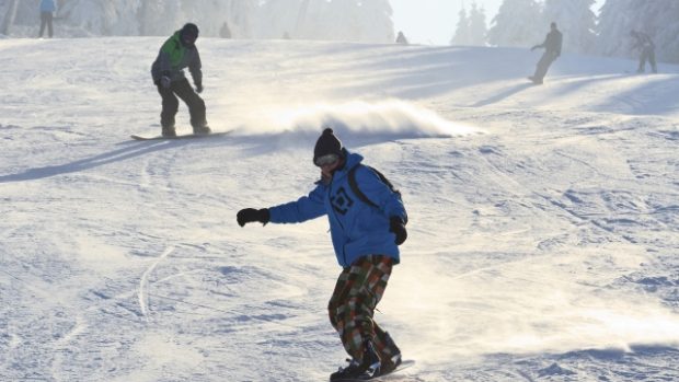Cvičná louka ve ski areálu v Zadní Telnici na Ústecku