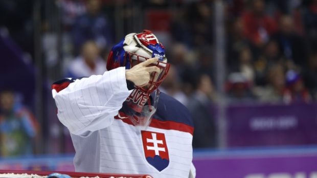 Slovenský gólman Jaroslav Halák na ZOH v Soči
