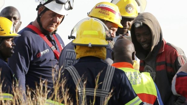 Jihoafrická republika, Benoni. Záchrana horníků, kteří nelegálně těžili zlato