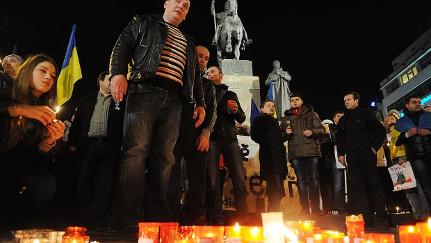 Demonstrace za Ukrajinu v Praze na Václavském náměstí