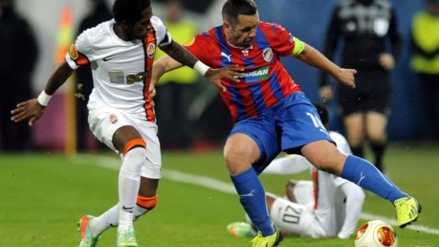 Pavel Horváth v prvním utkání play off Evropské ligy proti Šachťaru Doněck