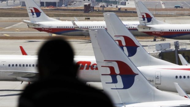 Letadla společnosti Malaysia Airlines v Kuala Lumpur