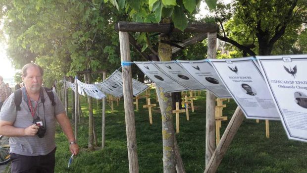 Pietní expozice obětí ukrajinské krize v Bratislavě