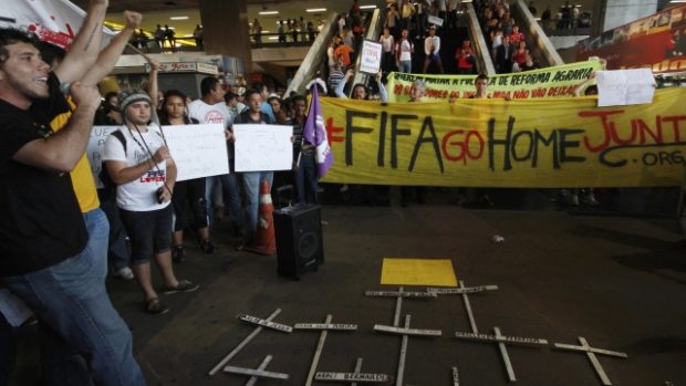 V brazilských městech se protestovalo proti mistrovství světa ve fotbale