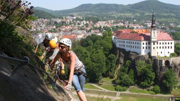 Děčínská via ferrata na Pastýřské stěně
