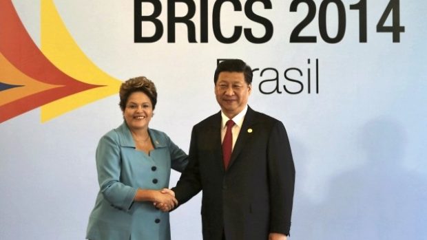 Brazilská prezidentka Dilma Rousseffová a čínský prezident Si Ťin-pching