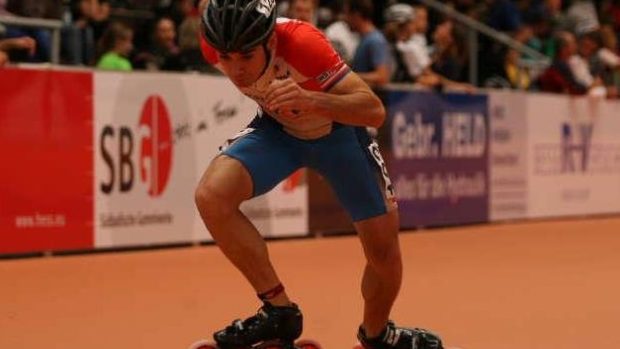 Český inline bruslař Matěj Pravda