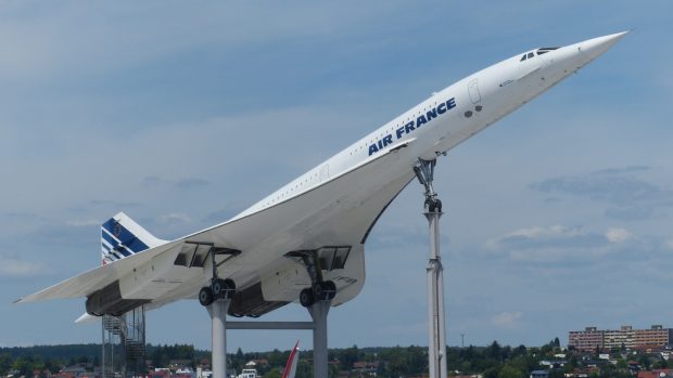 Nadzvukové letadlo Concorde, které sloužilo k přepravě civilních cestujících (ilustrační foto)