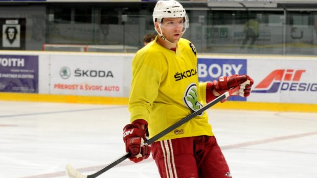 Radim Vrbata na tréninku extraligové Mladé Boleslavi