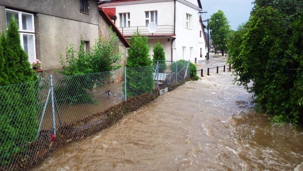 Blesková povodeň ve Svratce na Žďársku