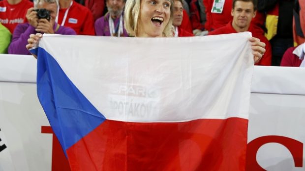 Oštěpařka Barbora Špotáková se raduje z titulu mistryně Evropy